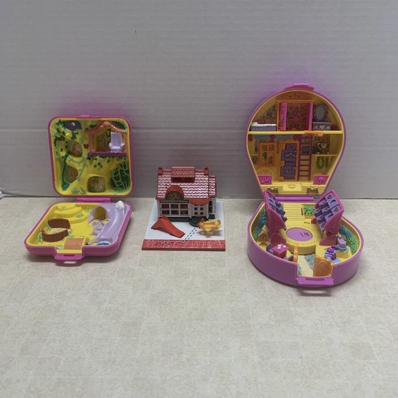Blue Bird Toys Vintage Lot Of Three Bluebird Polly Pocket Play Sets